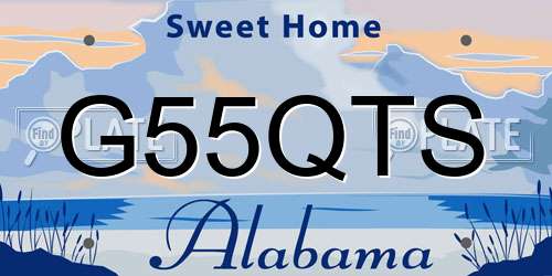 G55QTS Alabama License Plate