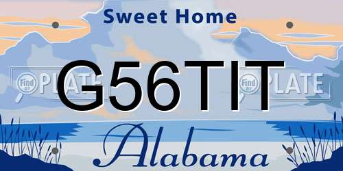 G56TIT Alabama License Plate
