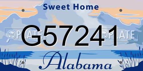 G57241 Alabama License Plate