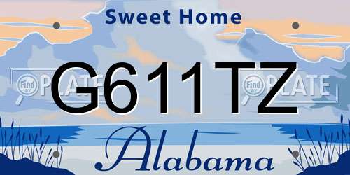 G611TZ Alabama License Plate