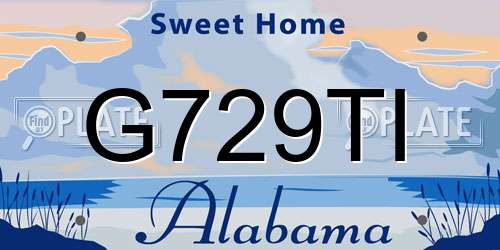 G729TI Alabama License Plate