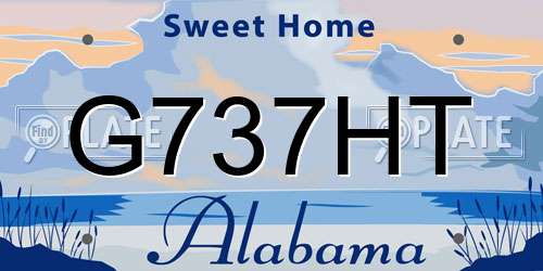 G737HT Alabama License Plate