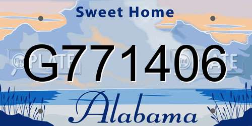 G771406 Alabama License Plate