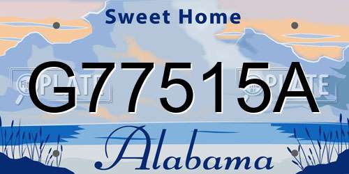 G77515A Alabama License Plate