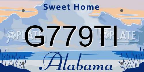 G779TI Alabama License Plate