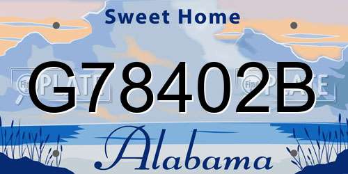 G78402B Alabama License Plate