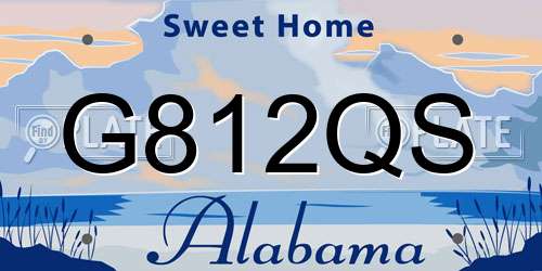G812QS Alabama License Plate