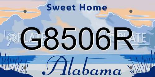 G8506R Alabama License Plate
