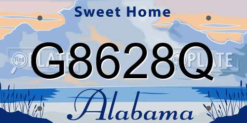 G8628Q Alabama License Plate