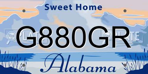 G880GR Alabama License Plate