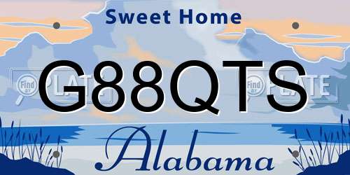 G88QTS Alabama License Plate