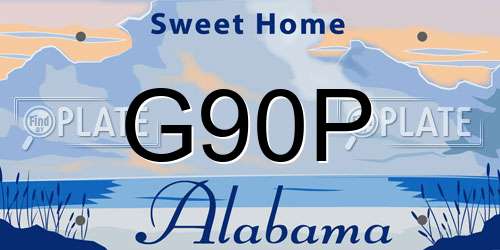 G90P Alabama License Plate
