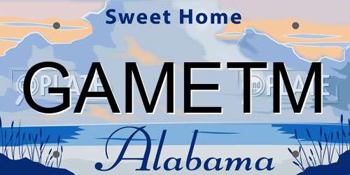 GAMETM Alabama License Plate
