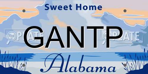 GANTP Alabama License Plate