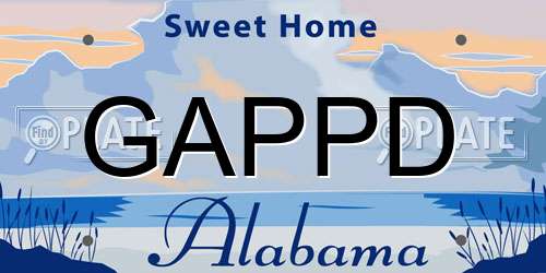 GAPPD Alabama License Plate