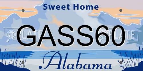 GASS60 Alabama License Plate
