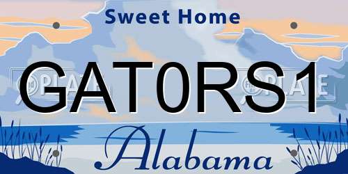 GAT0RS1 Alabama License Plate