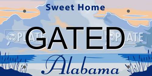 GATED Alabama License Plate
