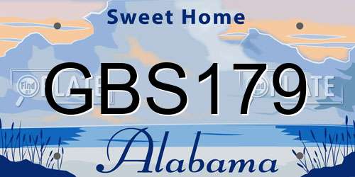 GBS179 Alabama License Plate
