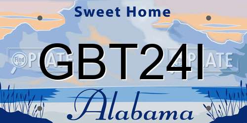 GBT24I Alabama License Plate