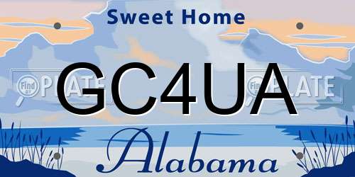 GC4UA Alabama License Plate