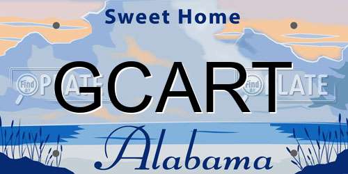 GCART Alabama License Plate