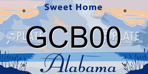 GCB00 Alabama License Plate