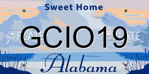 GCIO19 Alabama License Plate