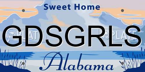 GDSGRLS Alabama License Plate