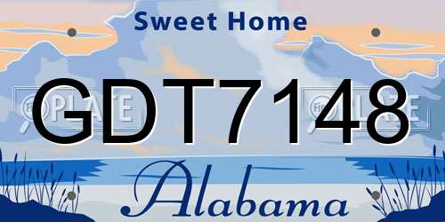 GDT7148 Alabama License Plate