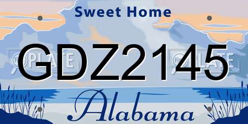 GDZ2145 Alabama License Plate