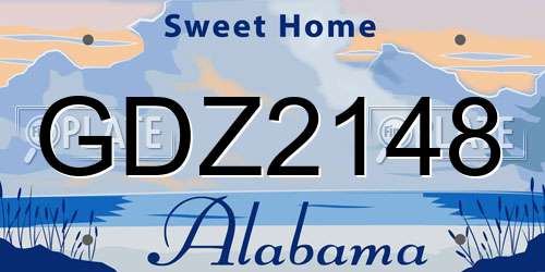 GDZ2148 Alabama License Plate