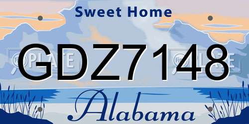 GDZ7148 Alabama License Plate