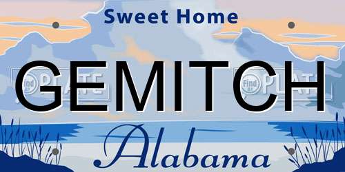 GEMITCH Alabama License Plate