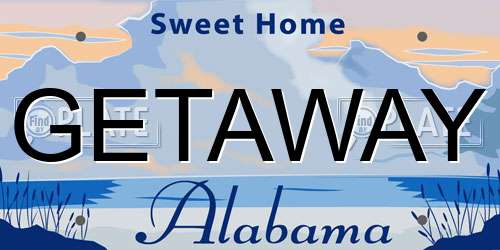 GETAWAY Alabama License Plate