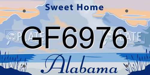GF6976 Alabama License Plate