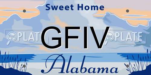 GFIV Alabama License Plate