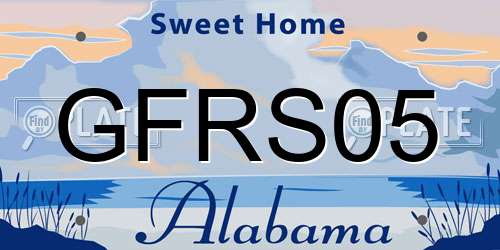 GFRS05 Alabama License Plate