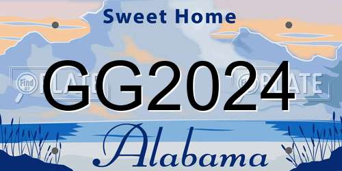 GG2024 Alabama License Plate