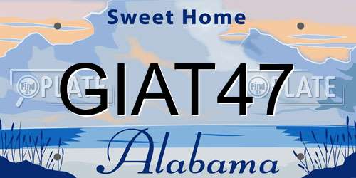 GIAT47 Alabama License Plate