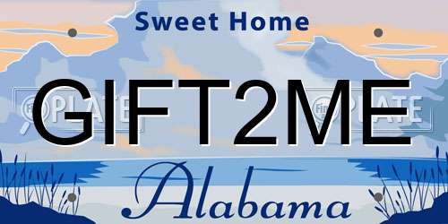 GIFT2ME Alabama License Plate