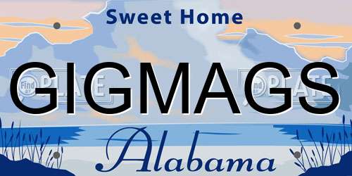 GIGMAGS Alabama License Plate