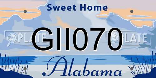 GII070 Alabama License Plate