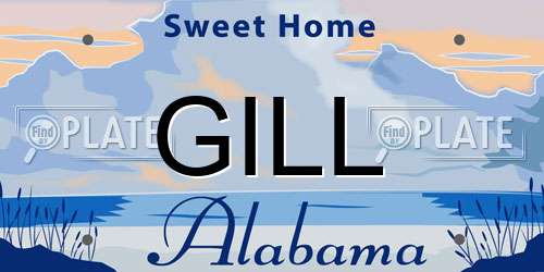 GILL Alabama License Plate