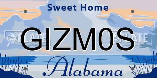 GIZM0S Alabama License Plate