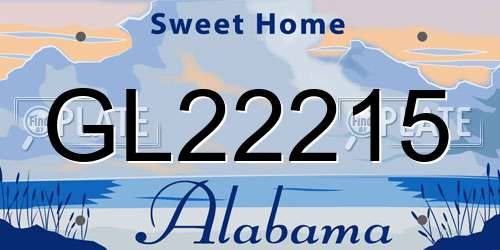 GL22215 Alabama License Plate