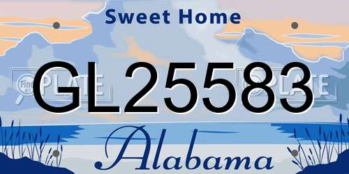 GL25583 Alabama License Plate