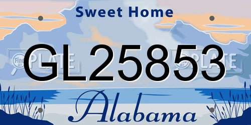 GL25853 Alabama License Plate