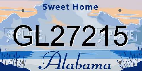 GL27215 Alabama License Plate
