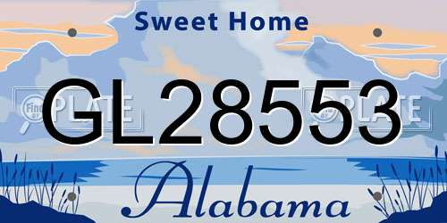 GL28553 Alabama License Plate